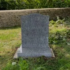 Ogee Top Memorial in Silver Grey Granite