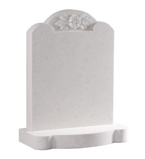 wg185 churchyard memorial in nabresina stone with triple round top design