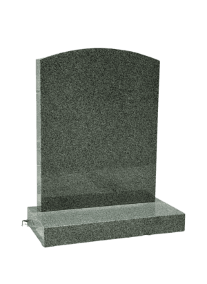 arc top headstone – karin grey granite