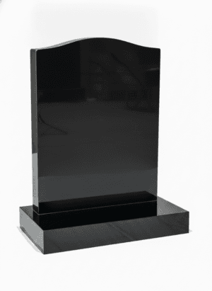 ogee top headstone black granite
