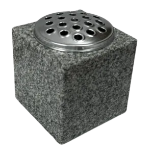 memorial vase – karin grey granite
